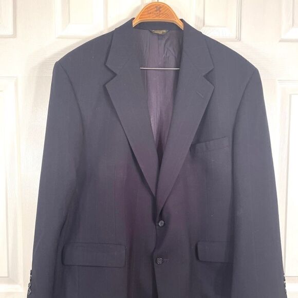 MENS BLAZER CHARCOAL 100% WORSTED WOOL S-42R - Picture 2 of 5